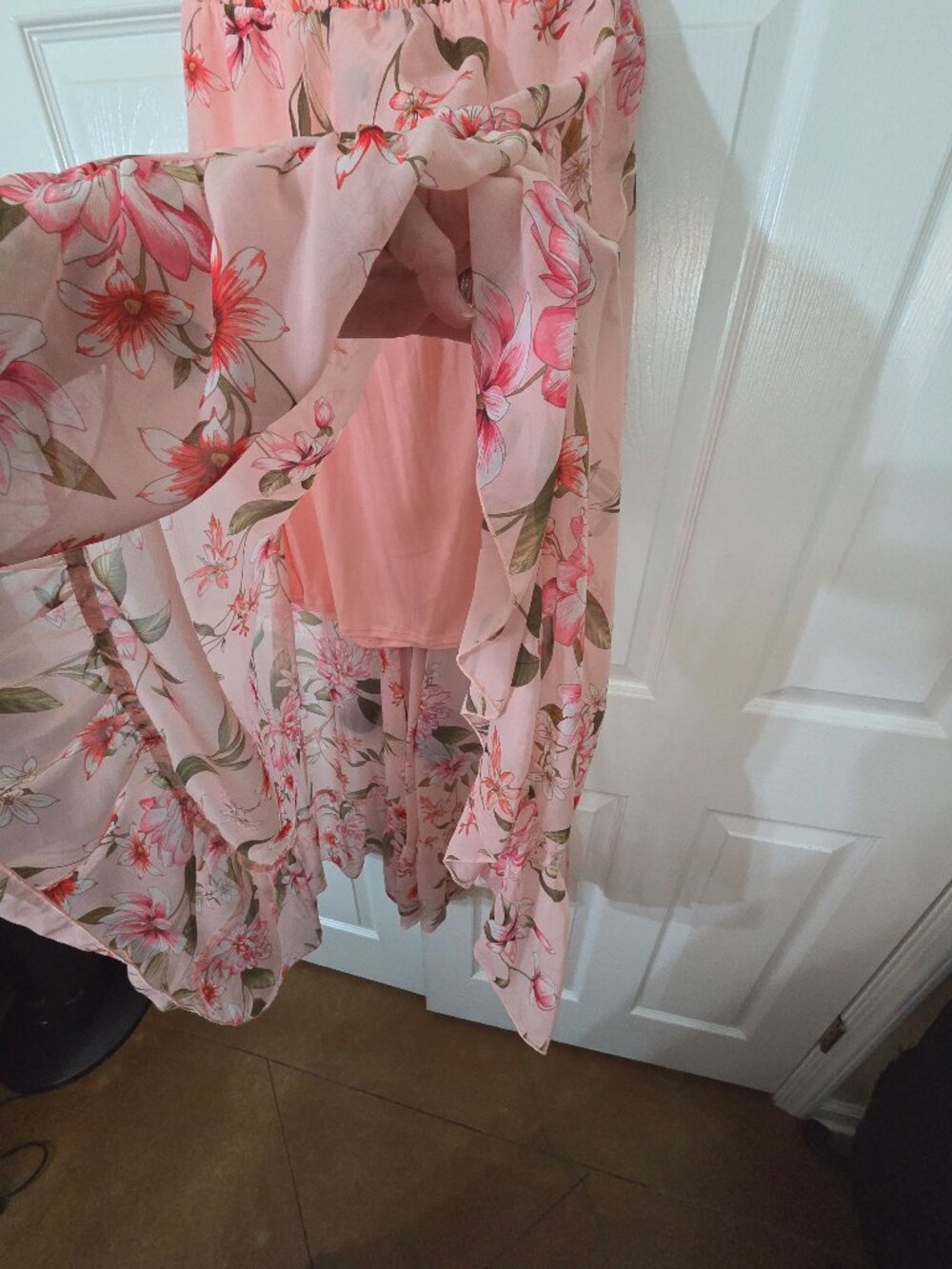Strapless Ruffle Maxi - Ethereal Floral - Picture 6 of 7